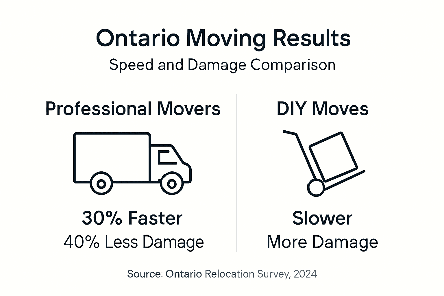 Infographic comparing Ontario movers and DIY moves