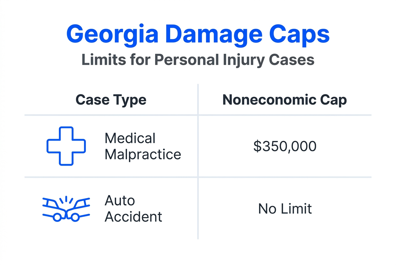 Infographic summarizes Georgia damage cap rules