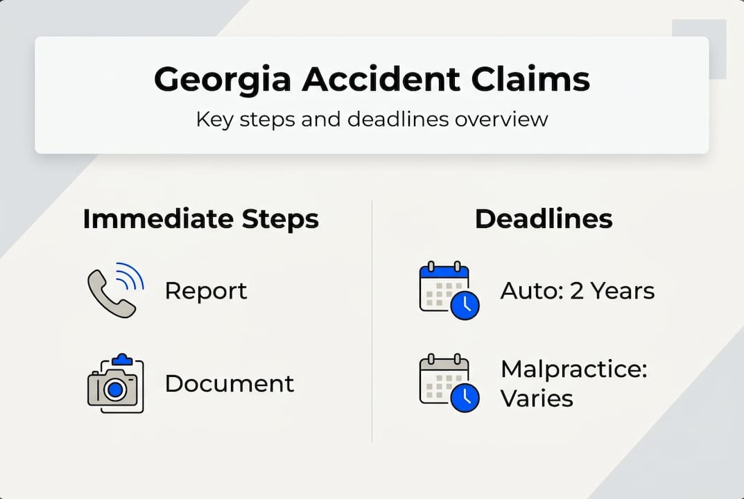 Infographic Georgia accident claim steps and deadlines