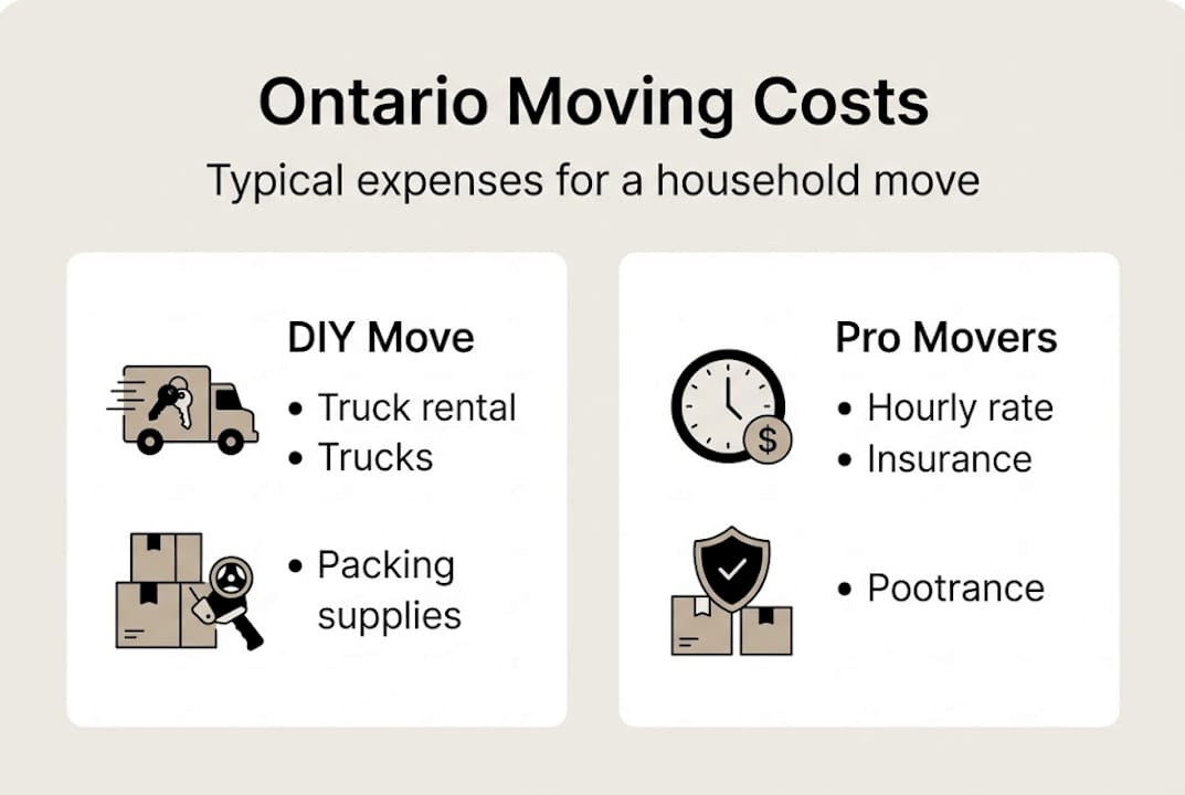 Infographic of Ontario moving cost breakdown