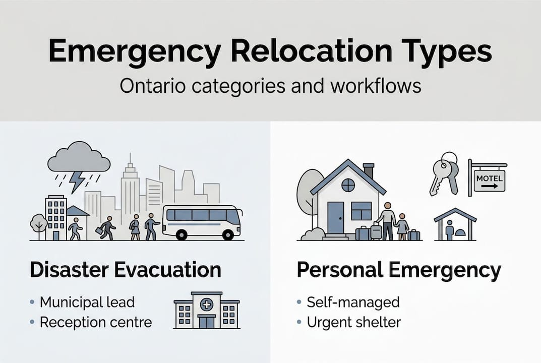 Infographic showing Ontario relocation categories