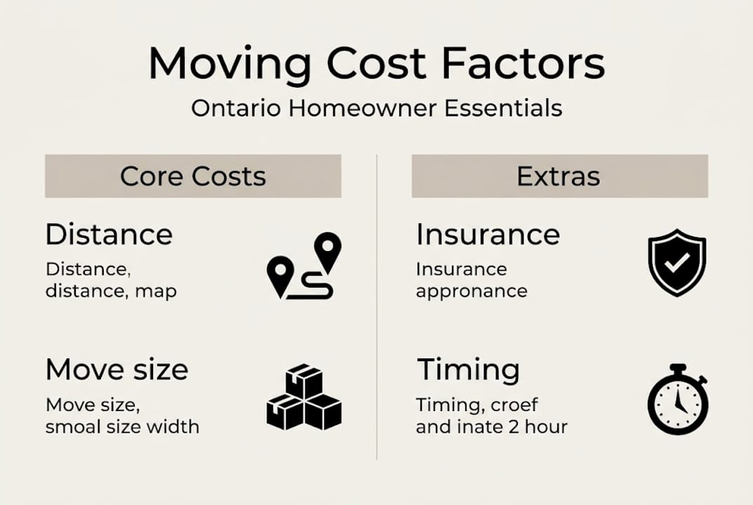 Infographic summarizing moving cost factors