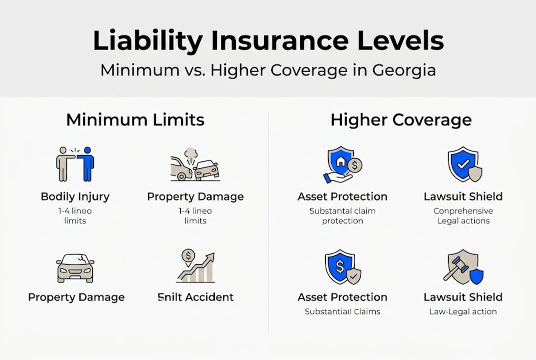 Infographic comparing liability insurance coverage