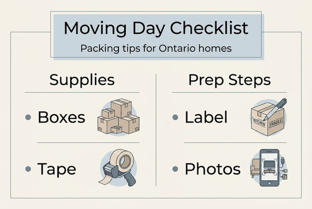 Checklist infographic for Ontario moving day