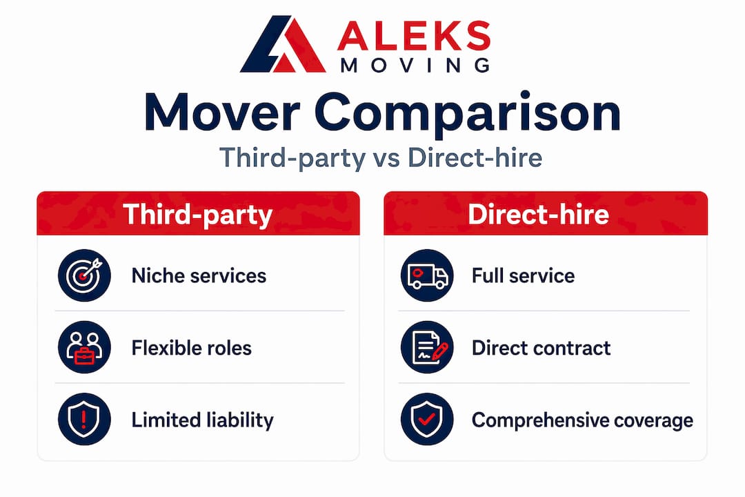 Mover comparison infographic, services and liability