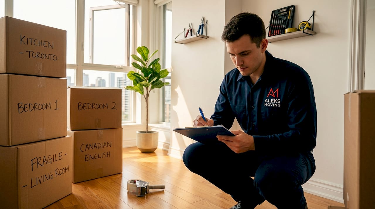Mover completing released value insurance form