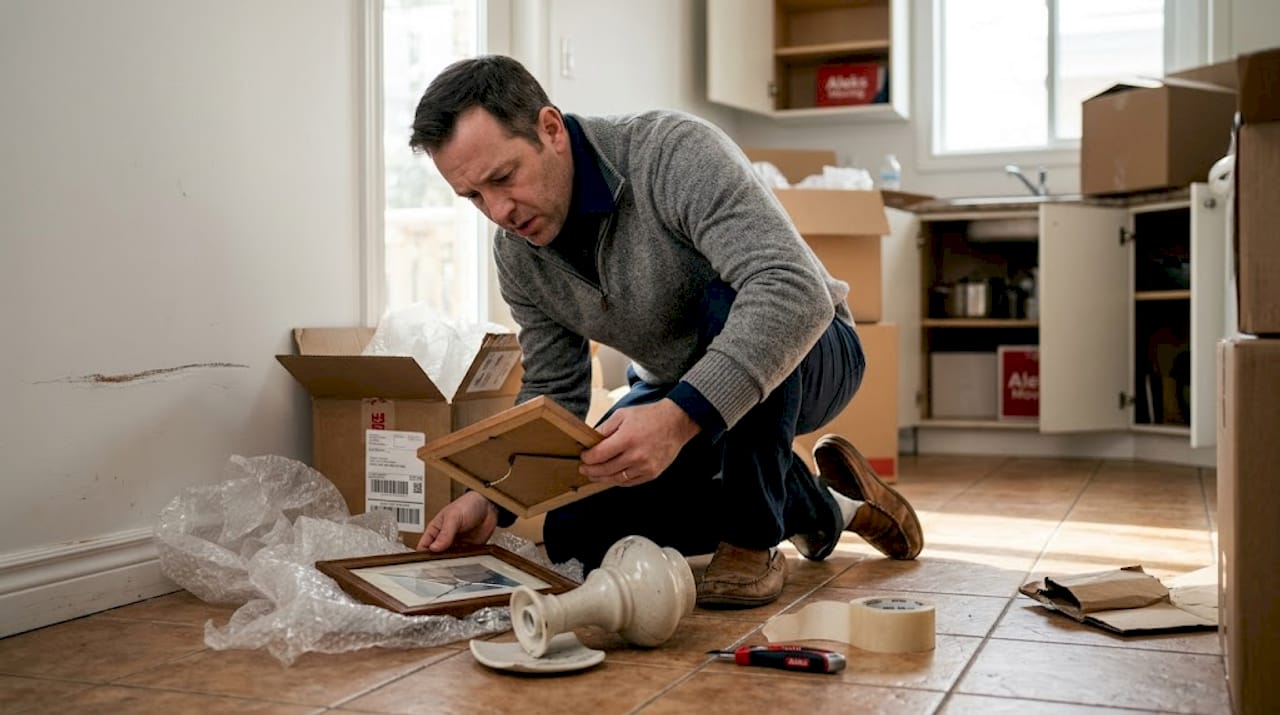Broken items and poor packing aftermath