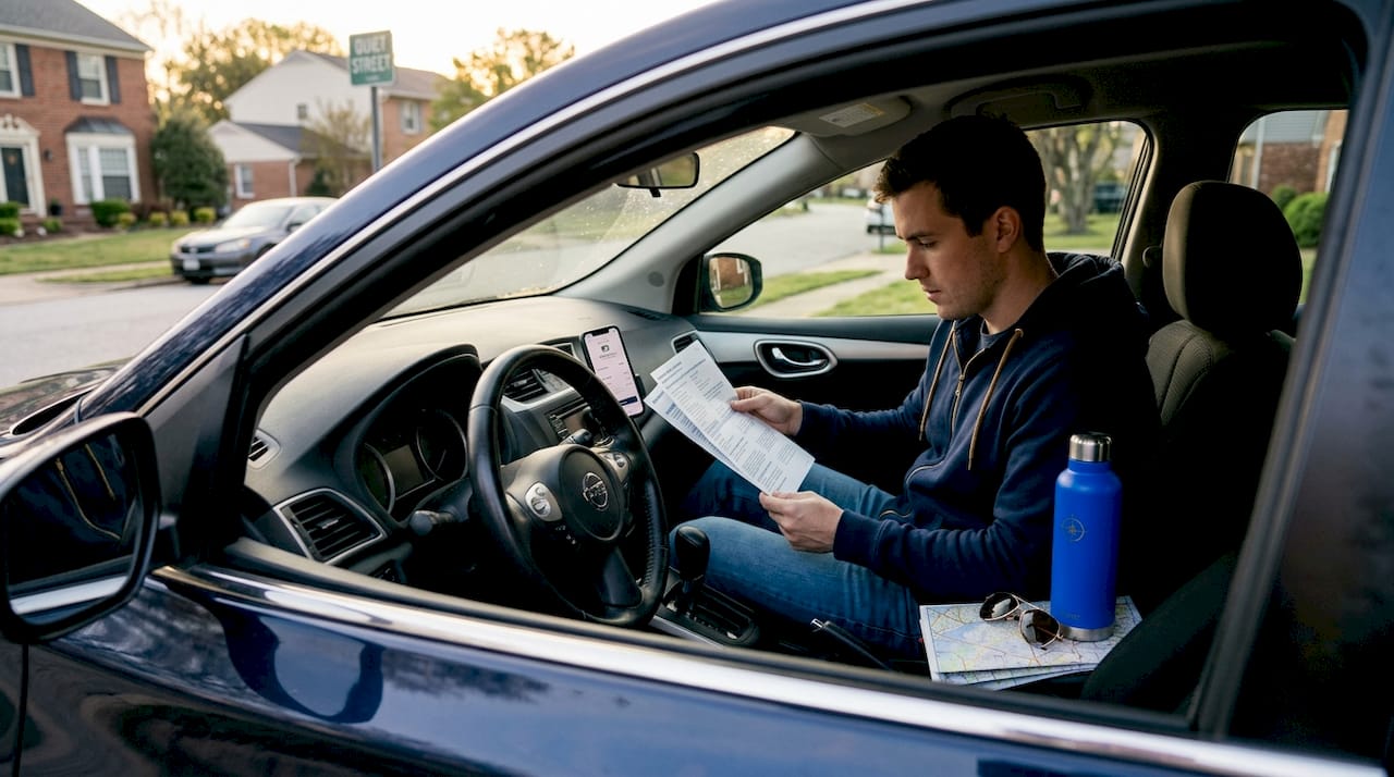 Rideshare driver reviews insurance forms
