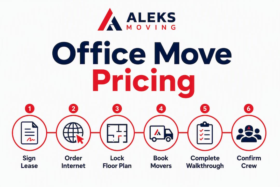 Infographic showing steps in office move pricing
