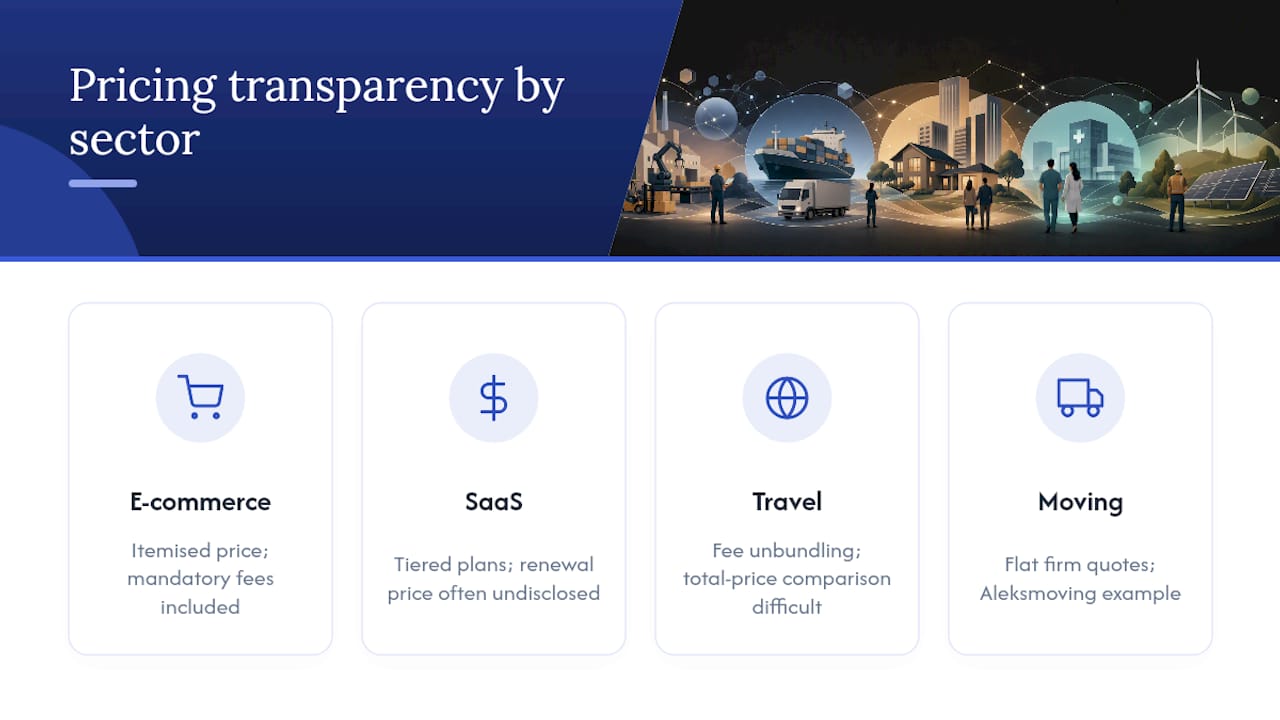 How does transparent pricing look across different sectors? — overview diagram