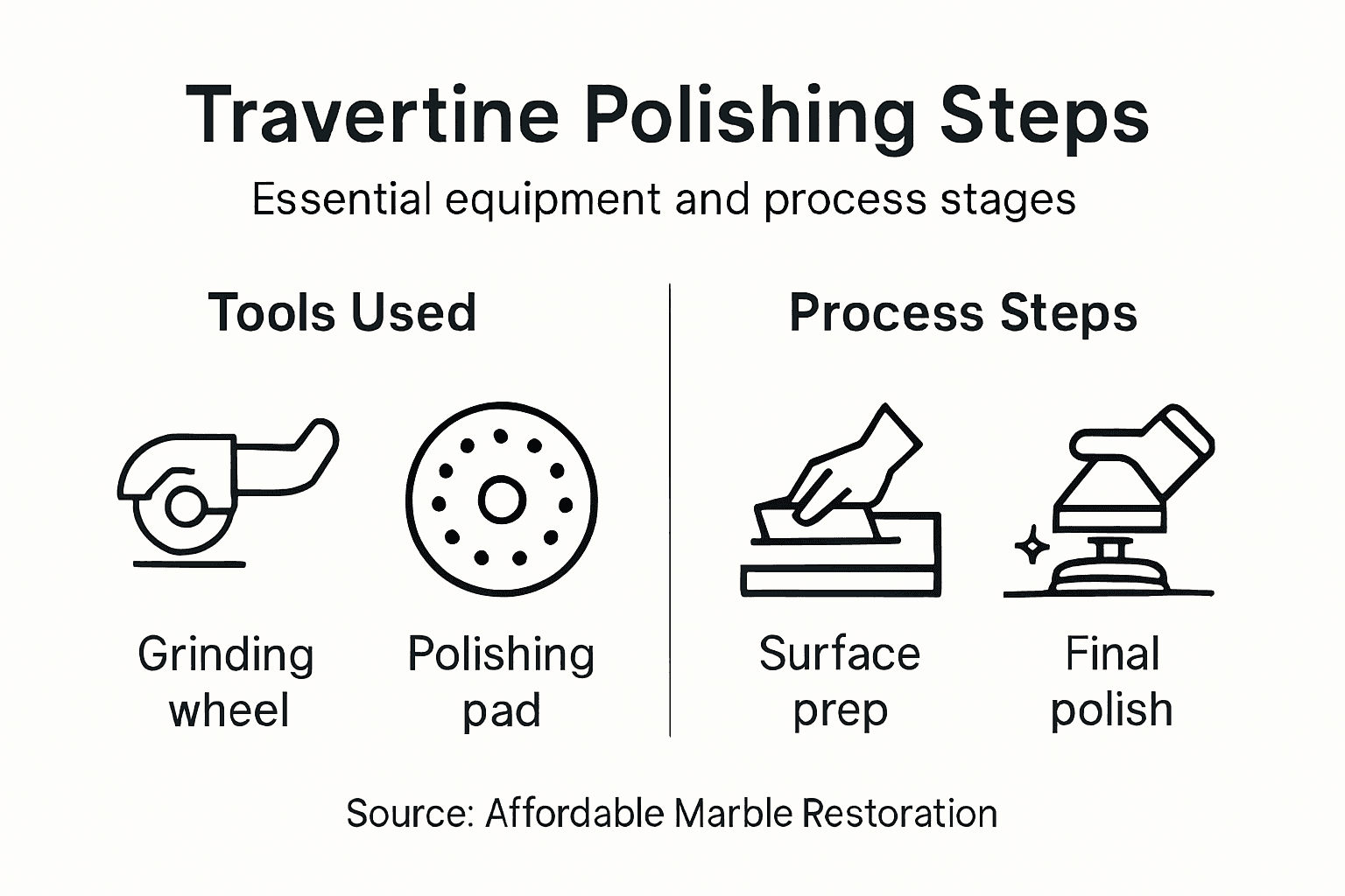 Infographic outlining equipment and steps