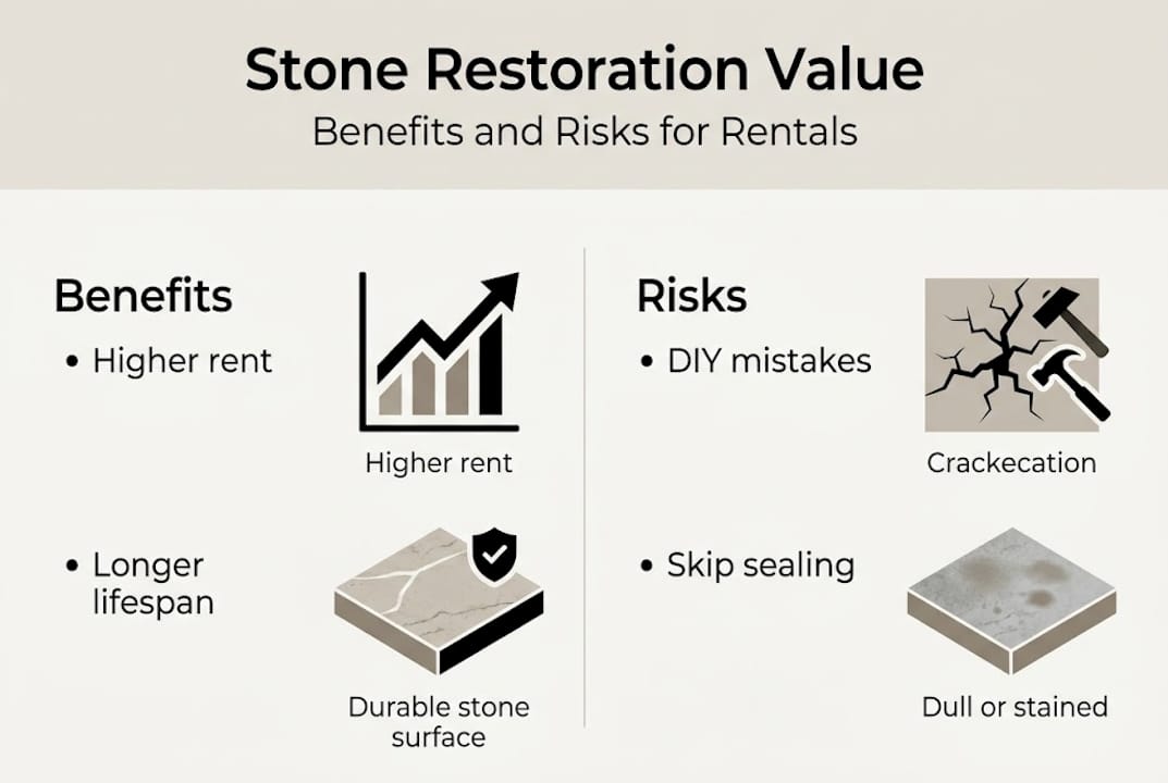 Infographic explains stone restoration benefits versus risks