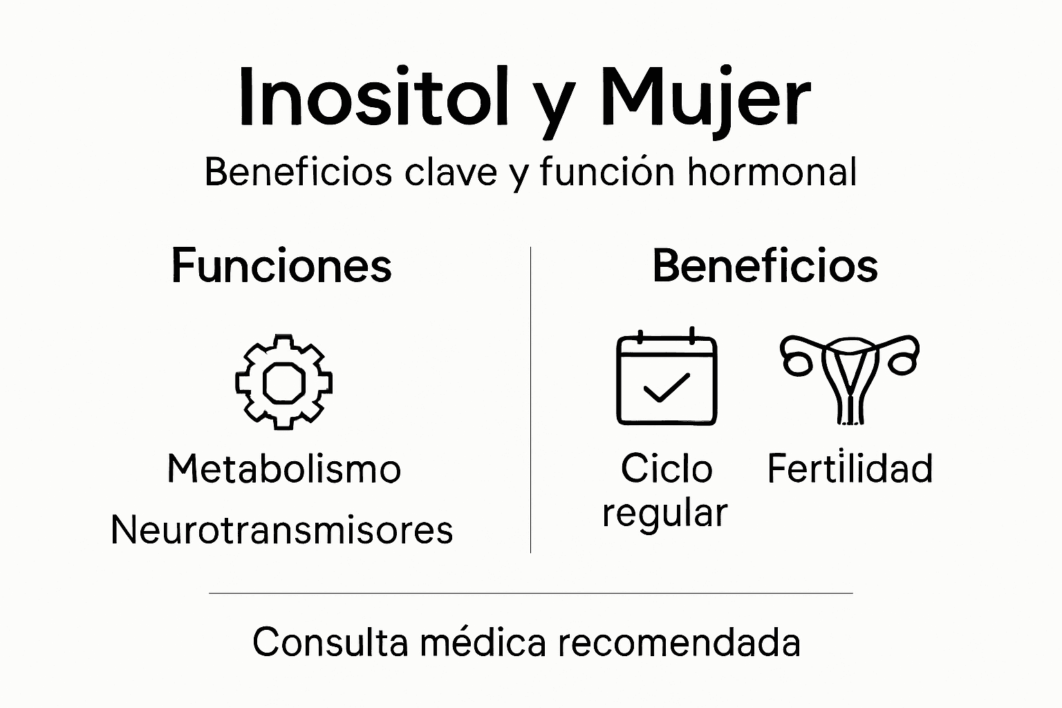 Infografía: ¿Para qué sirve el inositol y cuáles son sus principales beneficios?