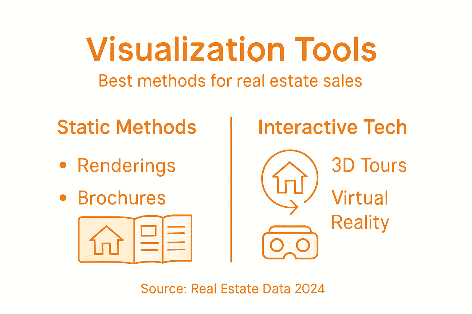 Infographic of real estate visualization tools