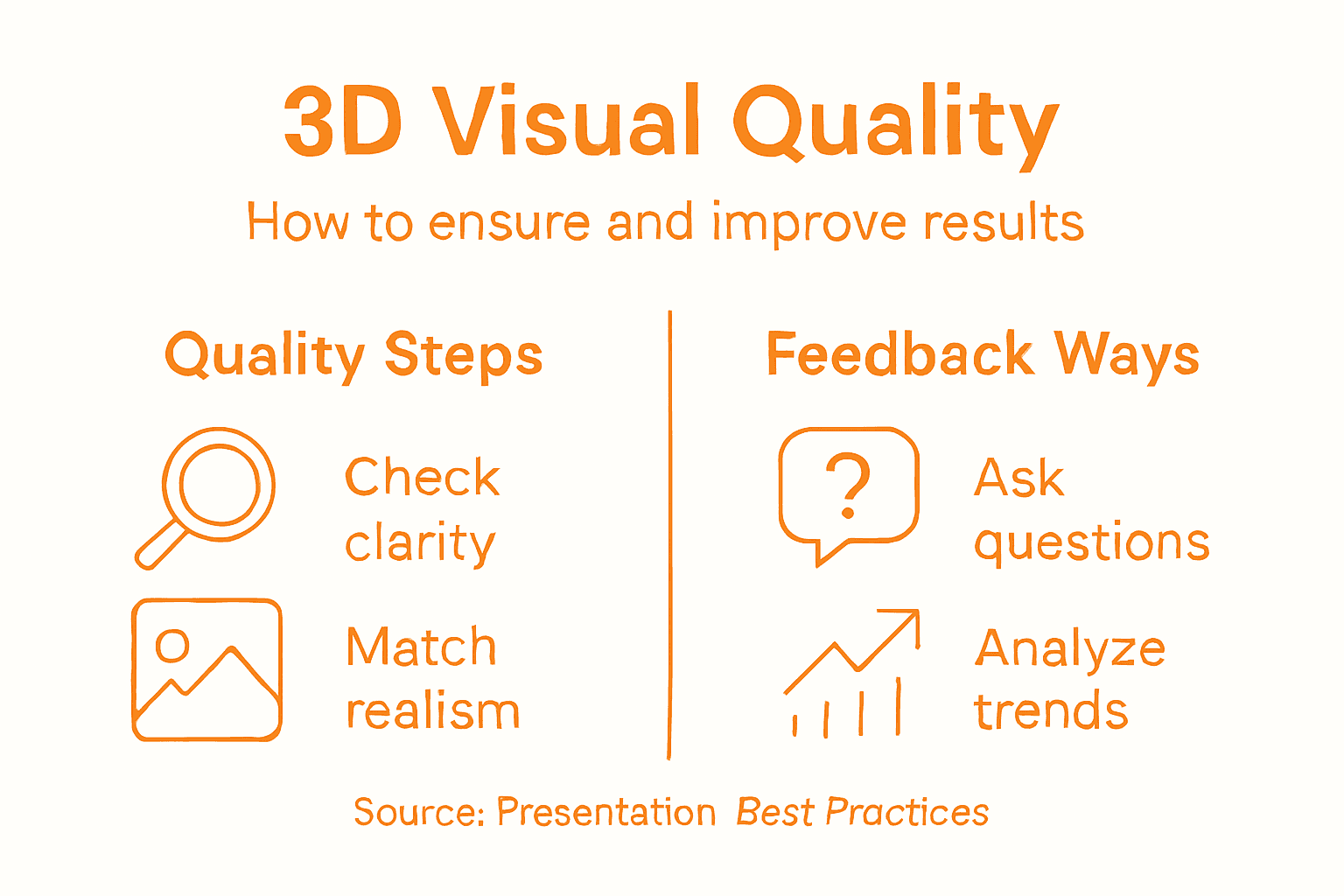Infographic showing quality and feedback process