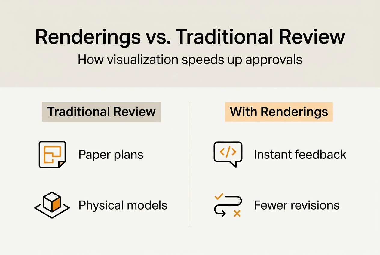 Infographic comparing review methods for projects