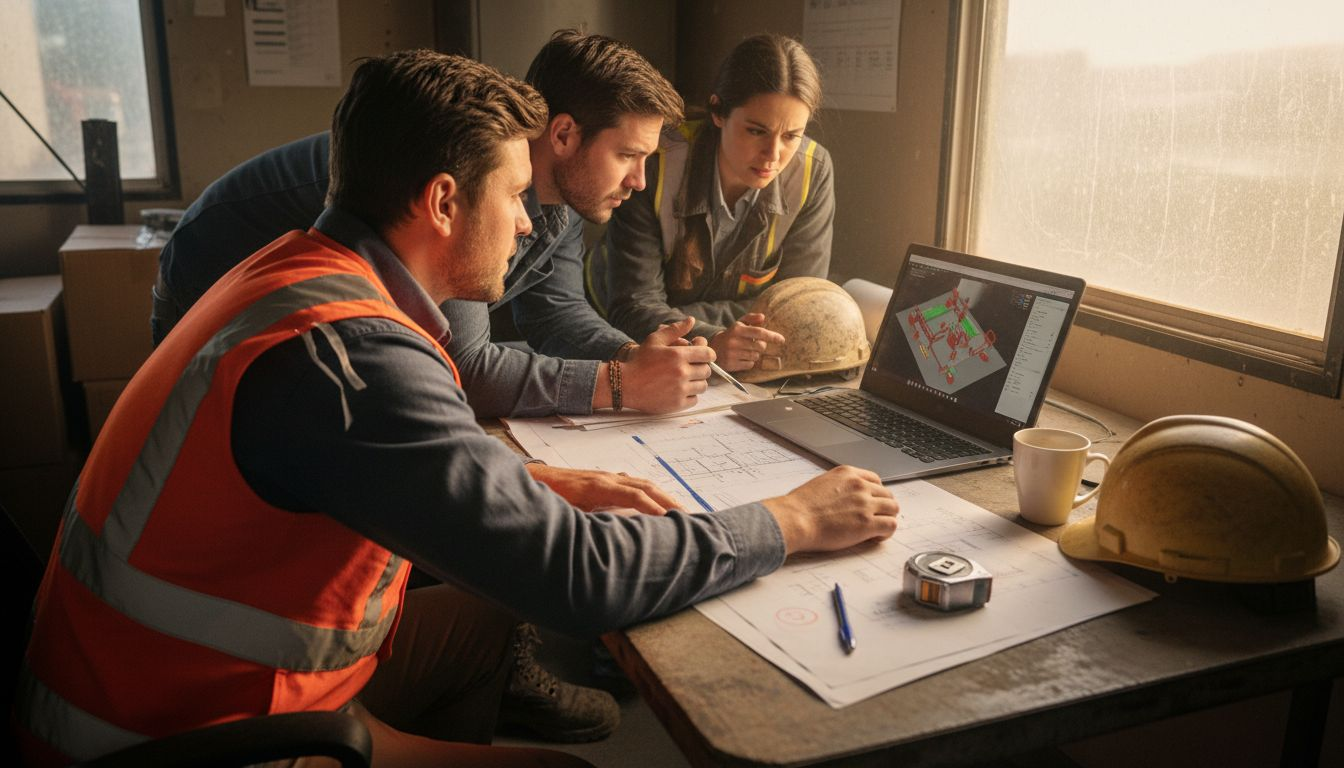 Team collaborating over 3D model coordination