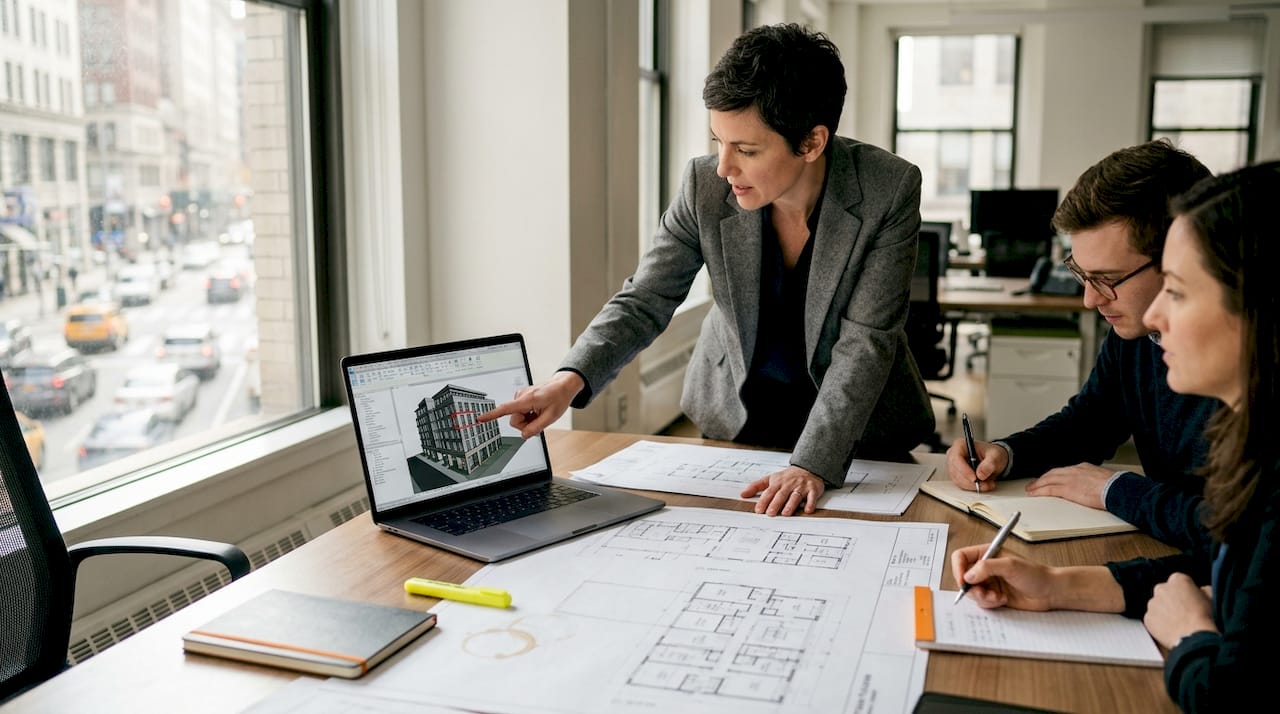 Architect discusses design issue on 3D visualization