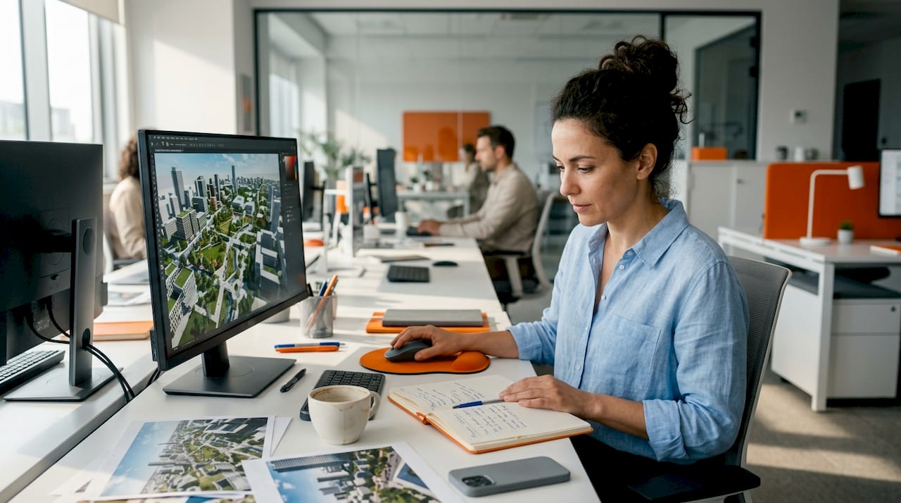 Top Rendering Techniques to Elevate 3D Visualizations in 2026 1 Specialist reviewing real-time 3D render