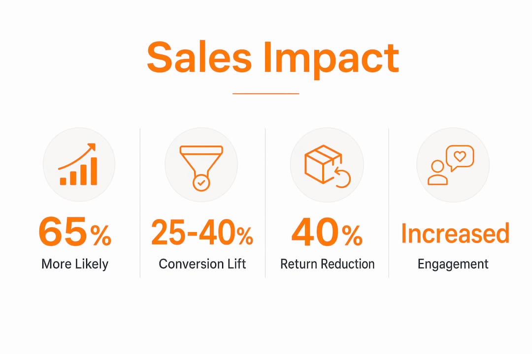 Infographic showing sales impact statistics