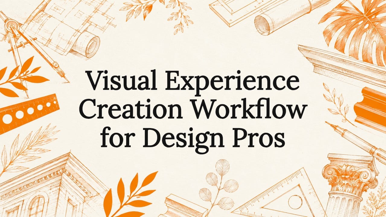 Decorative architectural design title card illustration