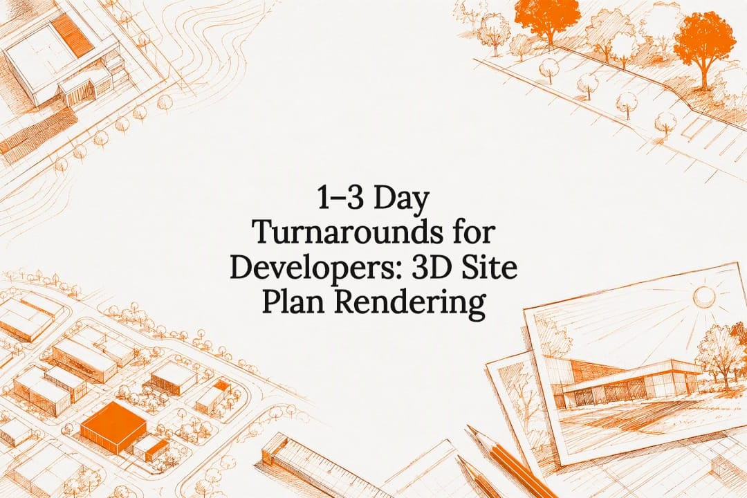 Orange architectural sketch title card