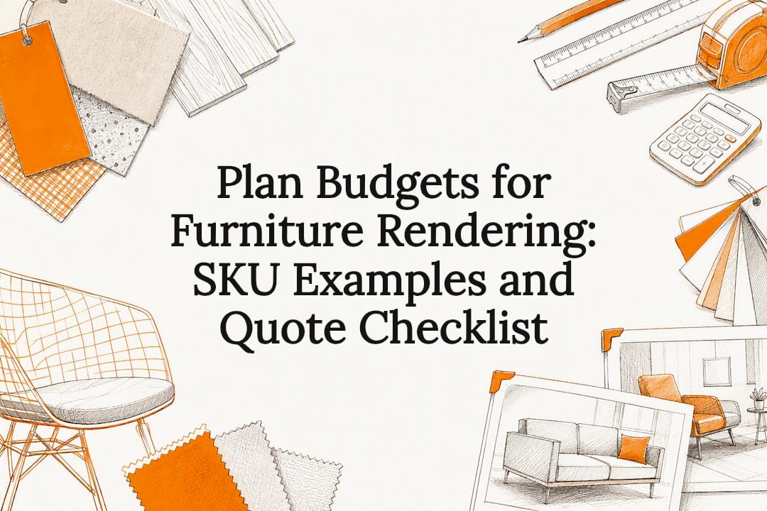 Furniture rendering budget title card