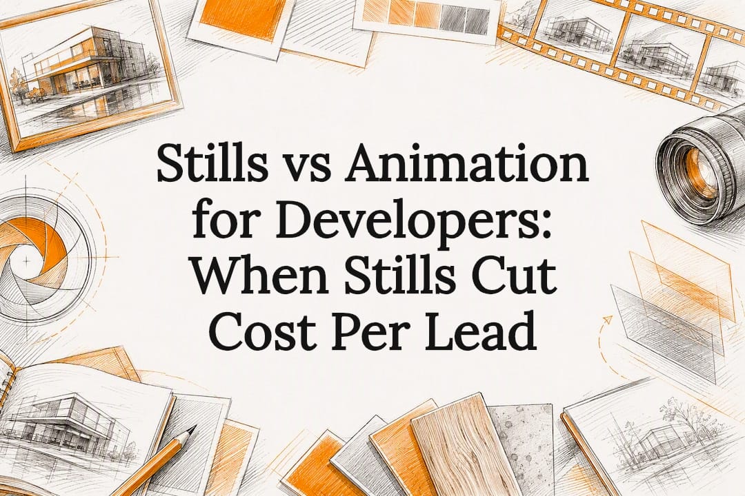 Decorative stills versus animation title card