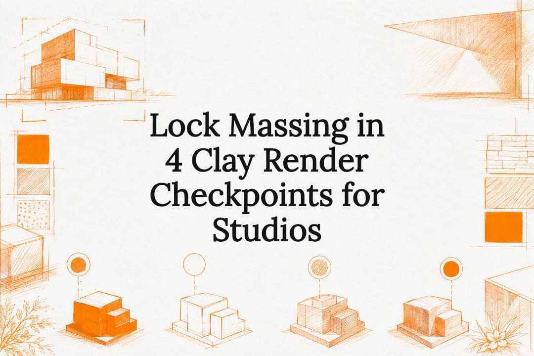 Clay render checkpoint title card illustration