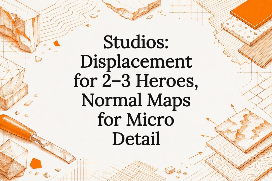 Hand-drawn displacement and normal map title card