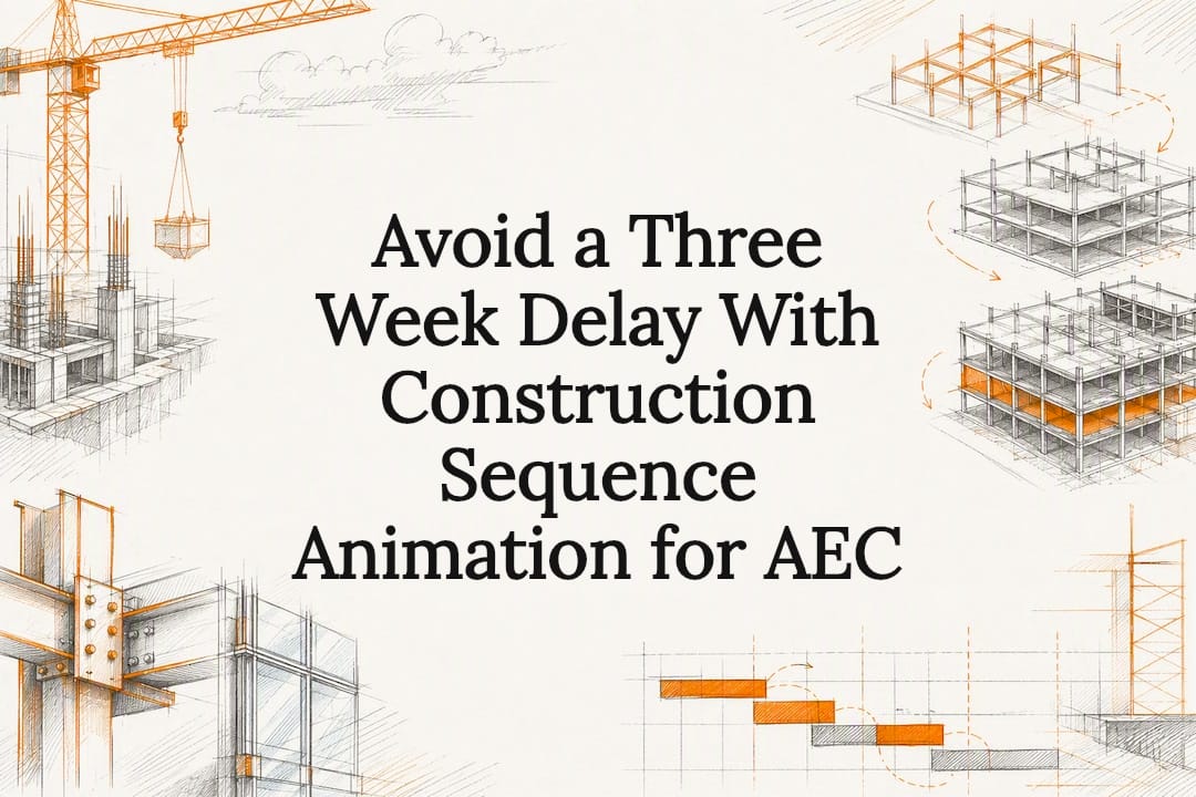Decorative construction sequencing title card