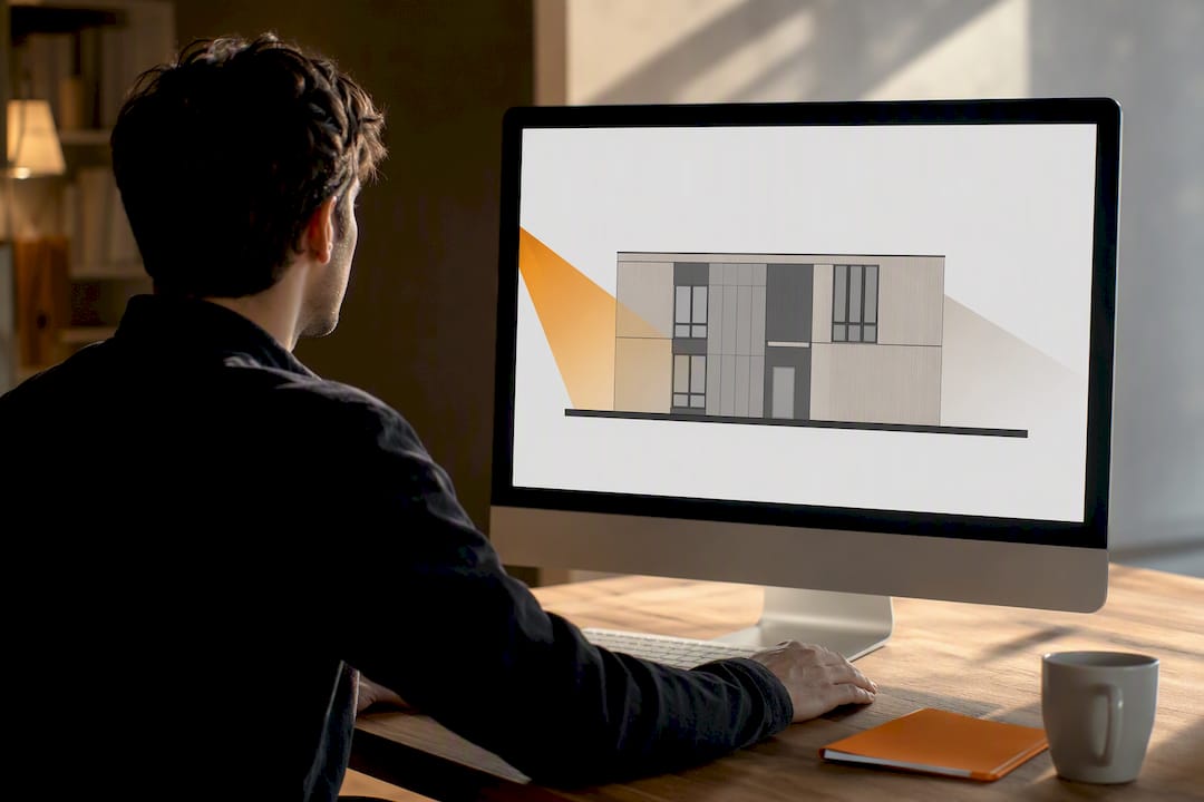 Single light source shaping elevation shadows