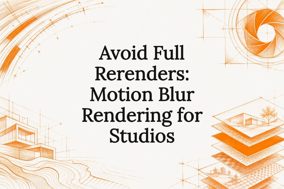 Decorative motion blur rendering title card
