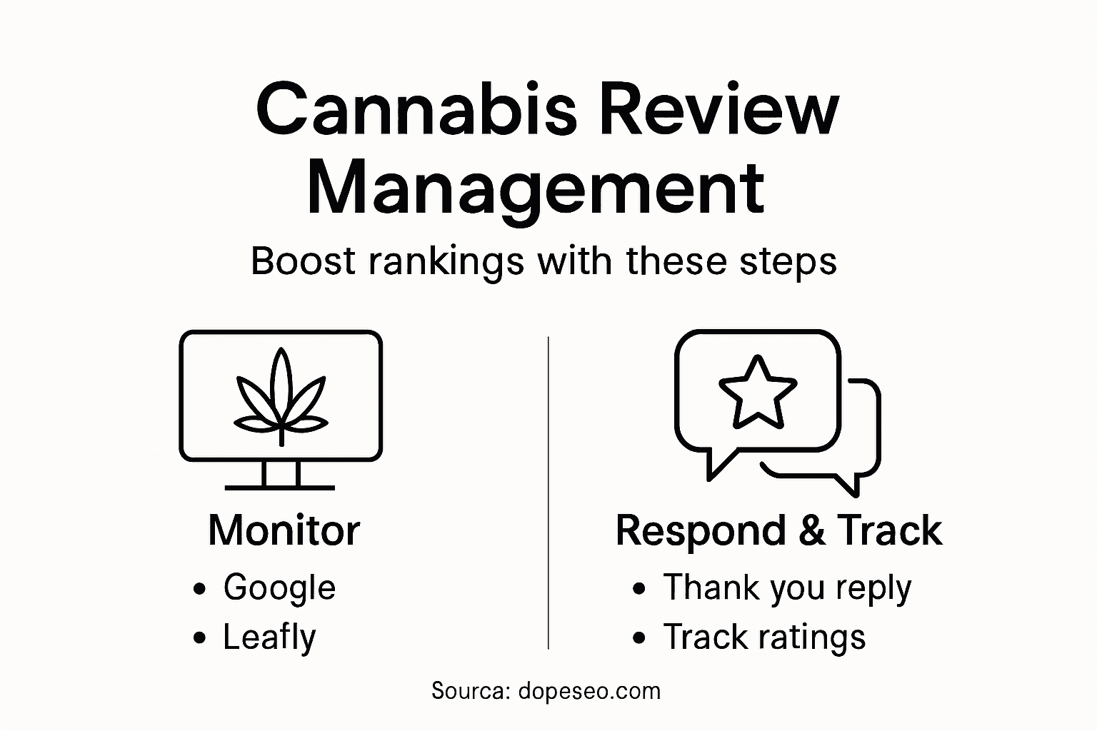 Infographic for managing cannabis dispensary reviews