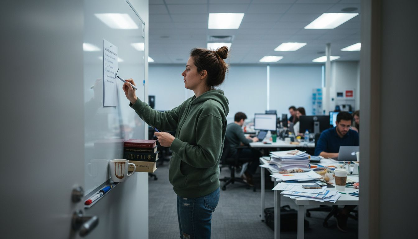 Compliance checklist checked in agency meeting room