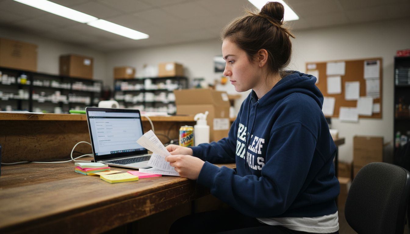 Dispensary staff updating business profile online