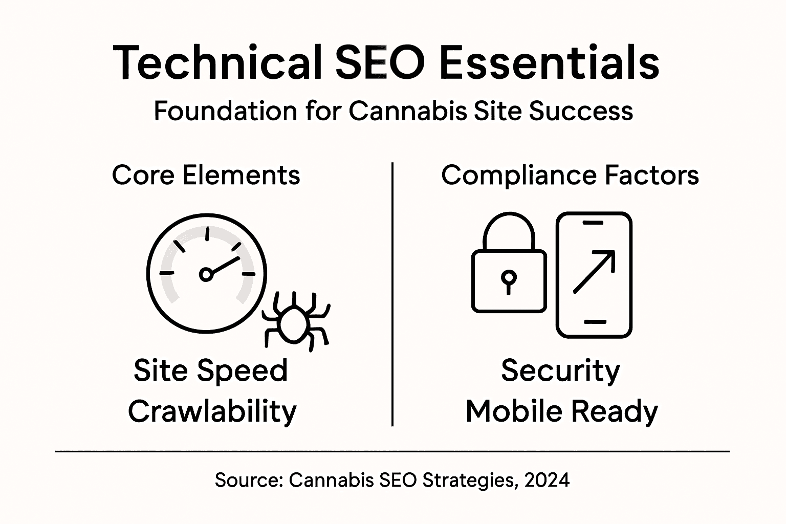 Infographic of technical SEO key elements