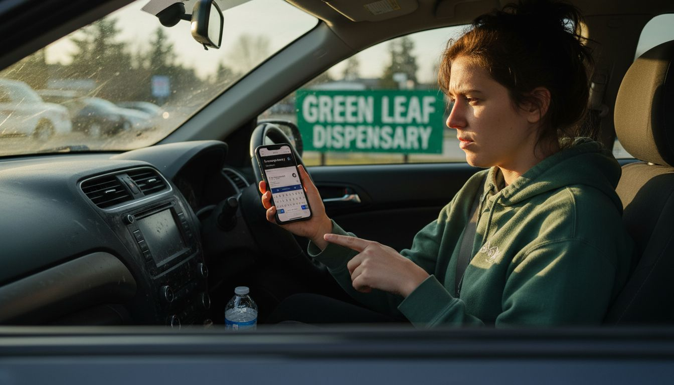 Woman comparing voice and typed search