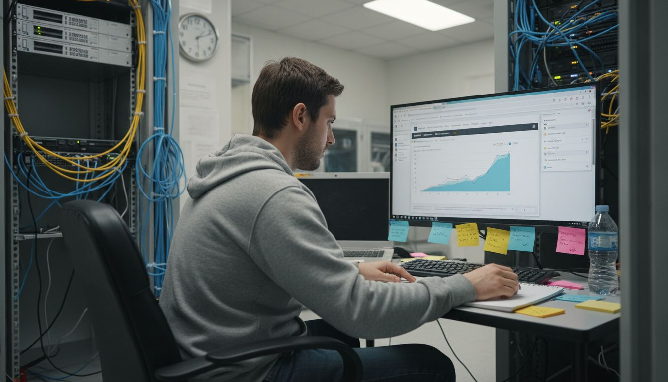 IT staff reviewing technical SEO reports