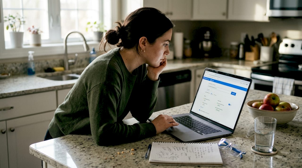 Marketer testing website for usability and speed