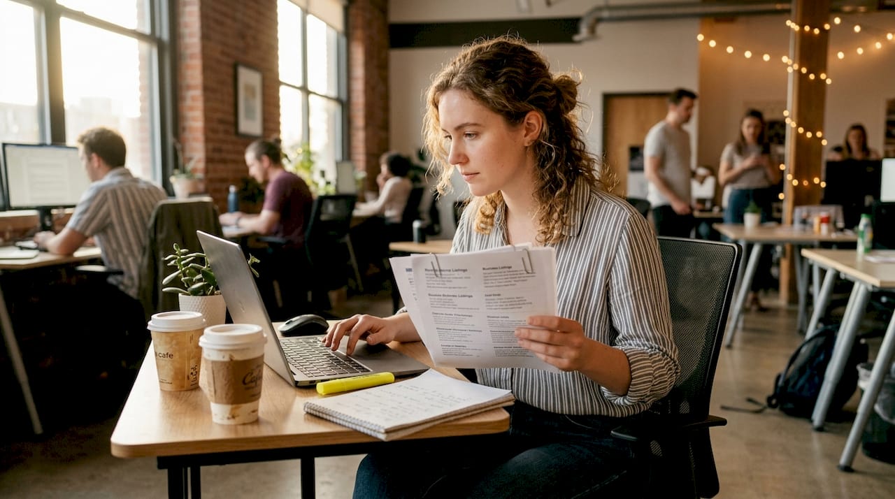 Assistant cross-checking dispensary business listings