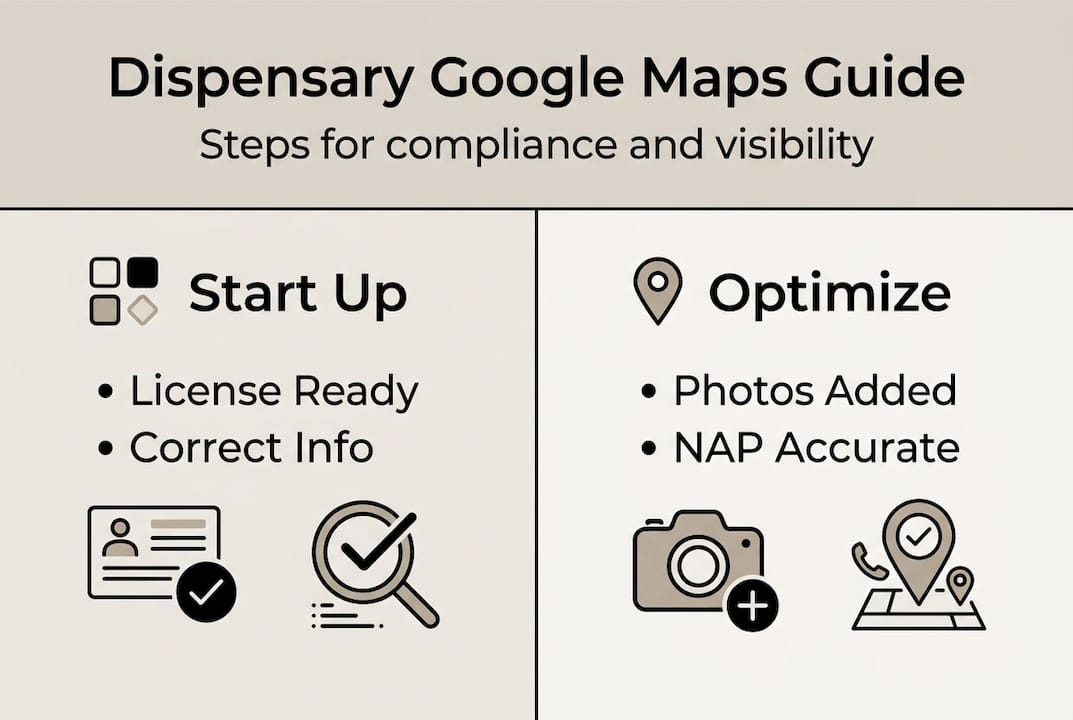 Infographic on dispensary listing steps