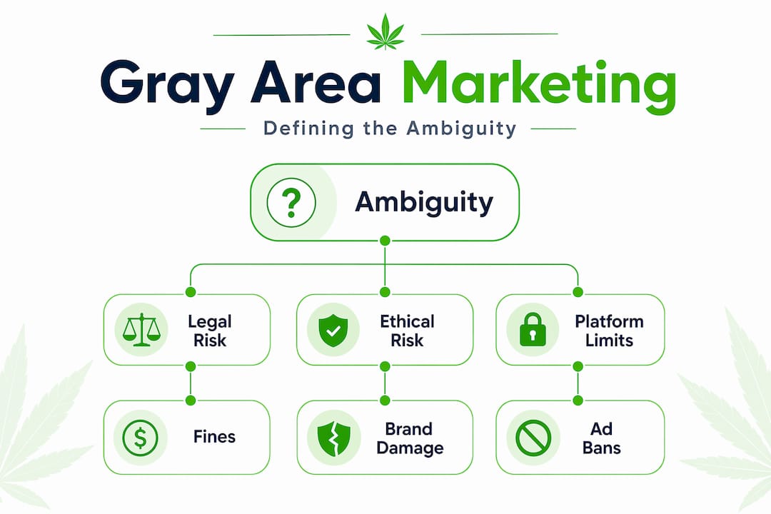 Gray area marketing hierarchy infographic