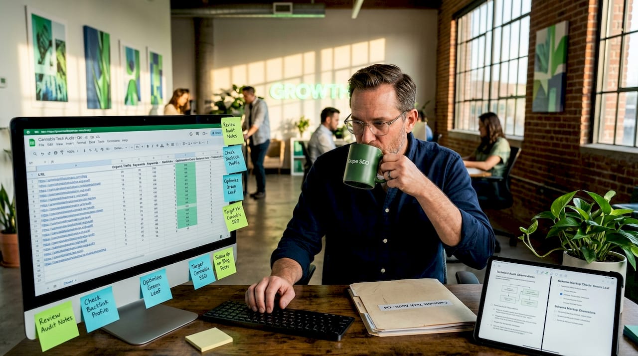 Technical SEO expert checks ecommerce site audit