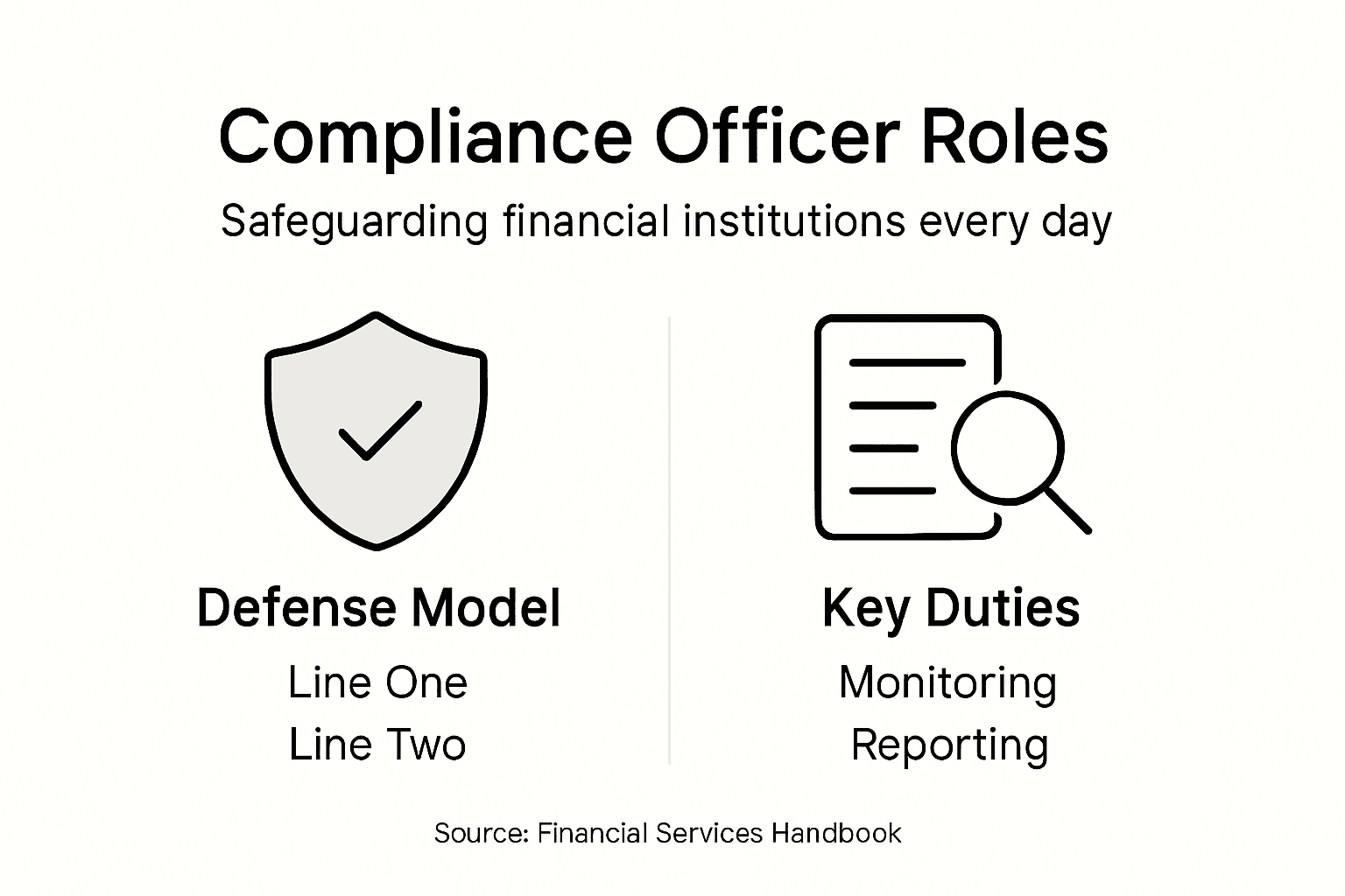 Infographic of compliance officer role highlights