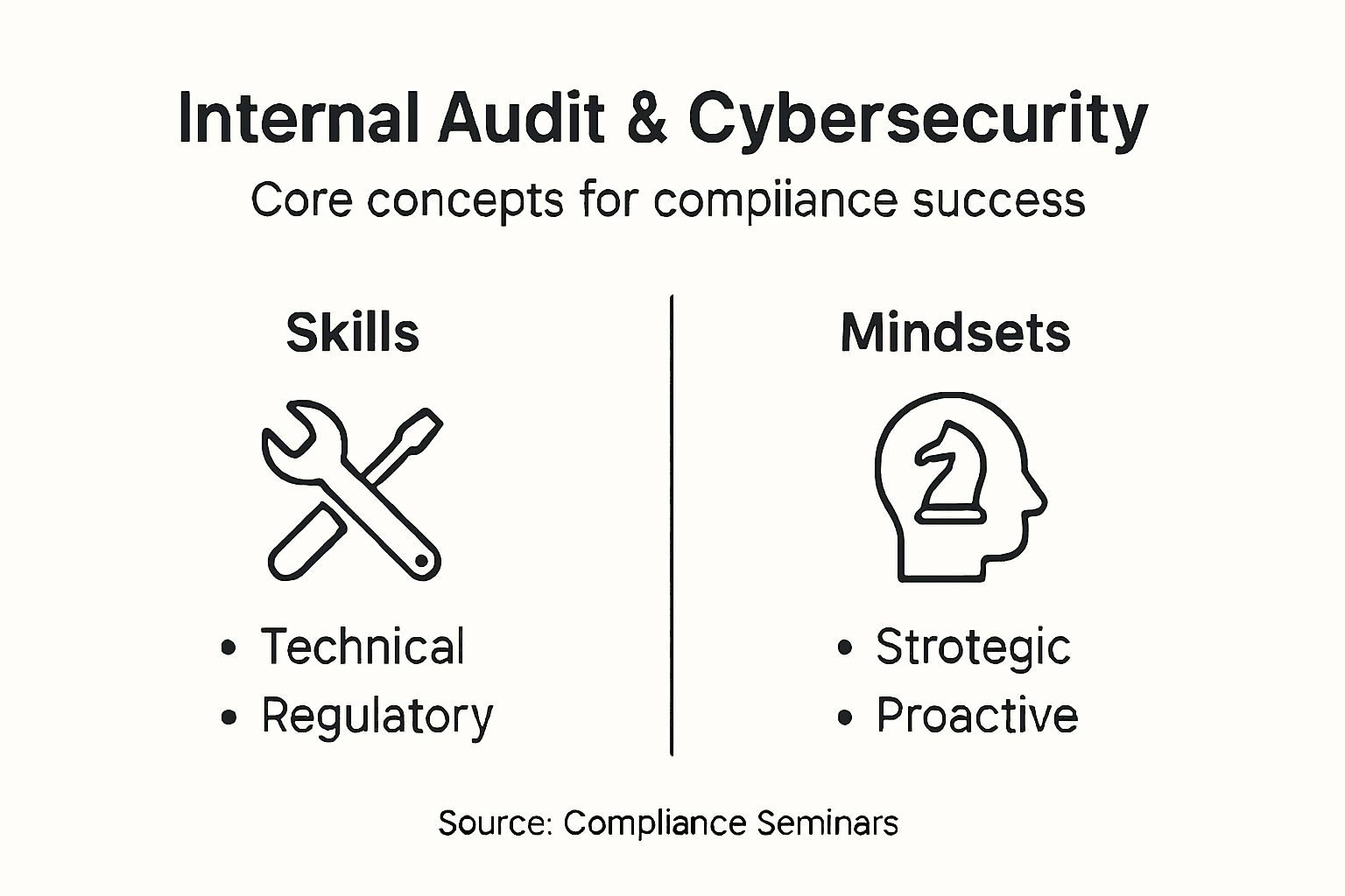 Infographic on internal audit cybersecurity concepts