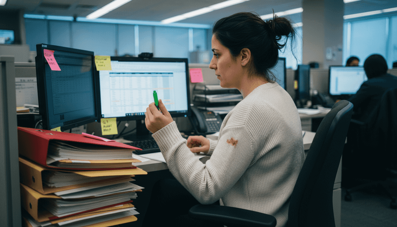 Compliance analyst reviews audit exception reports