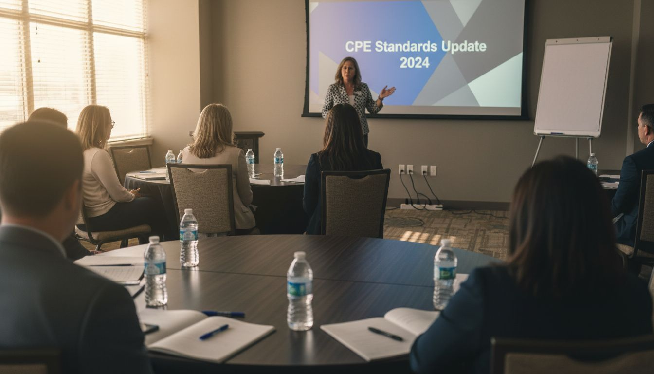 CPAs attending live seminar training session