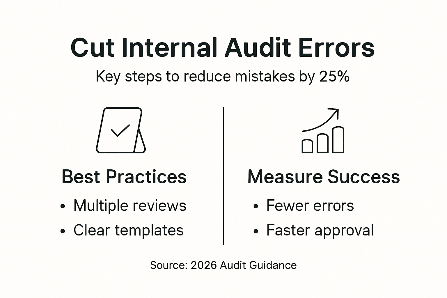 Infographic reducing internal audit reporting errors