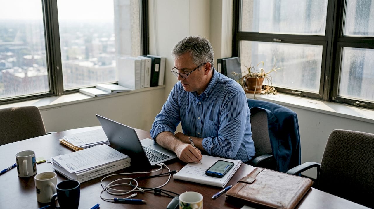 Auditor participating in CPE seminar webinar